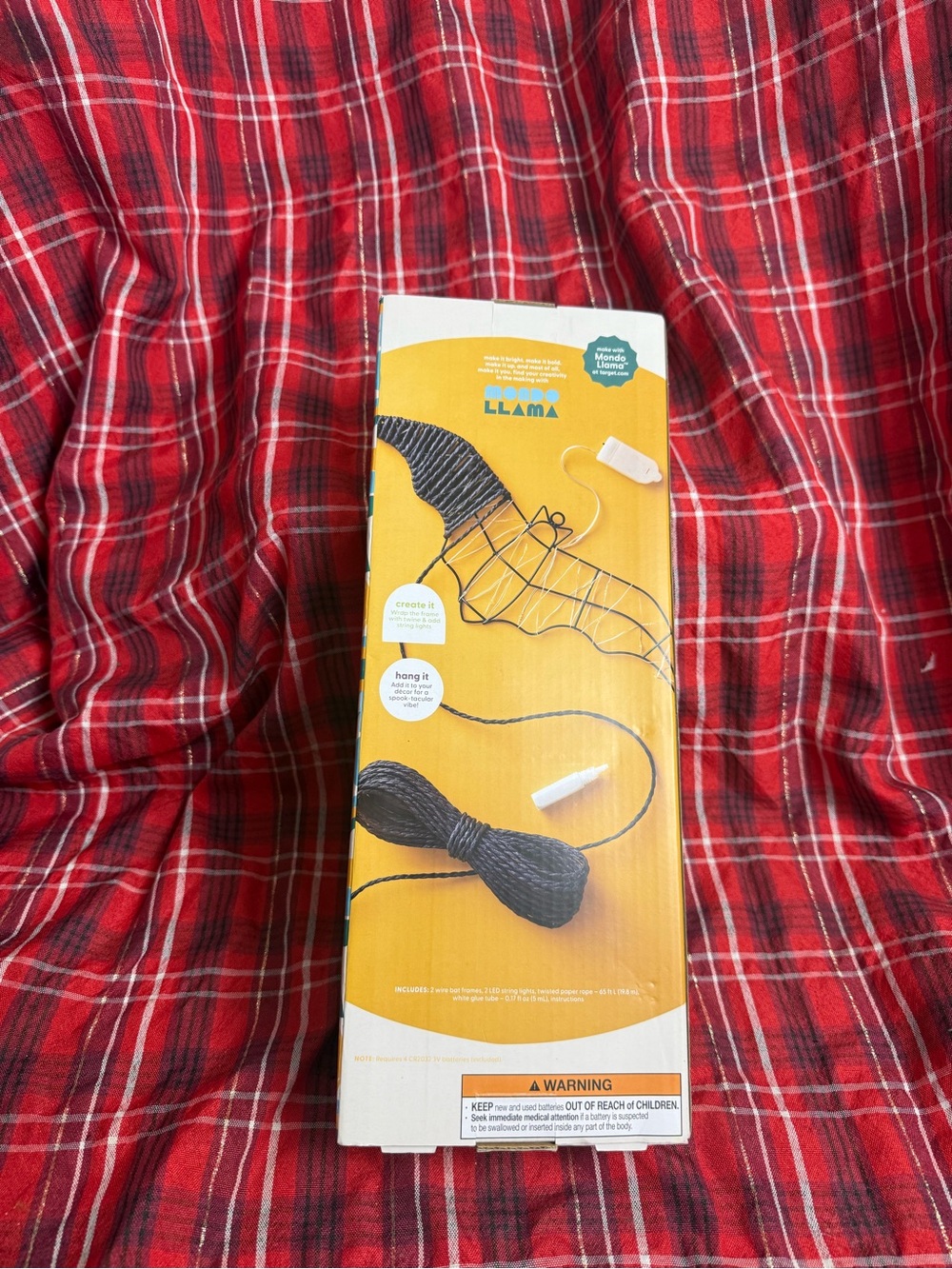 Target Black Wire Llama Light with White Battery Pack